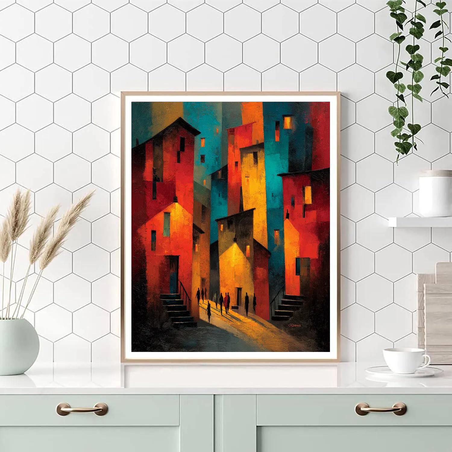 Ernst Ludwig Kirchner Inspired Vibrant Street paint by number