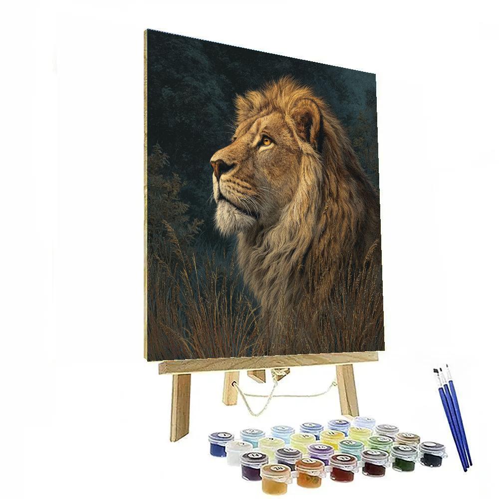 Edwin Landseer Inspired Regal Lion paint by color