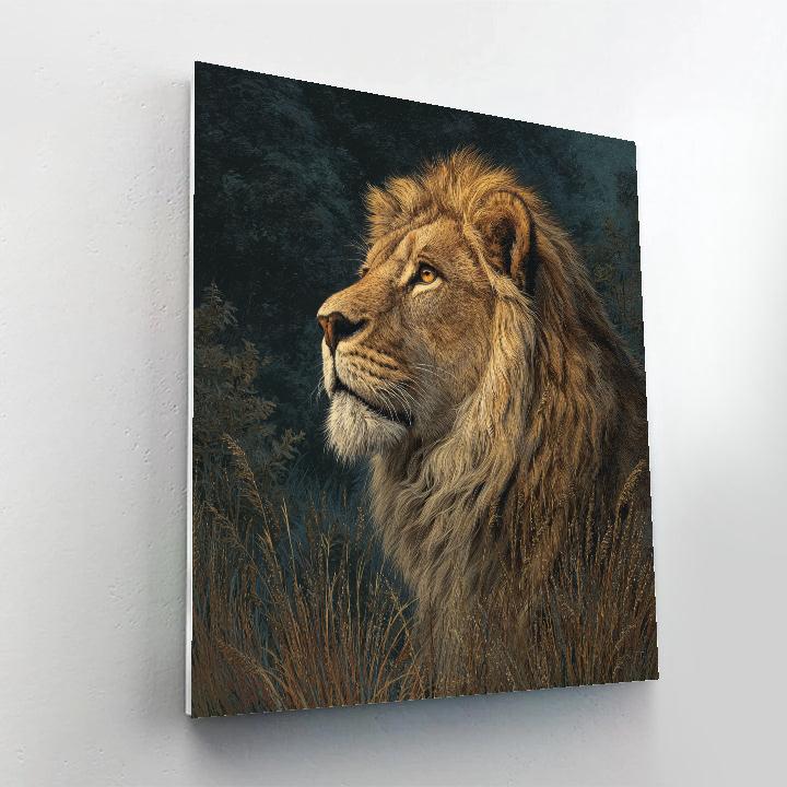 Edwin Landseer Inspired Regal Lion paint by color