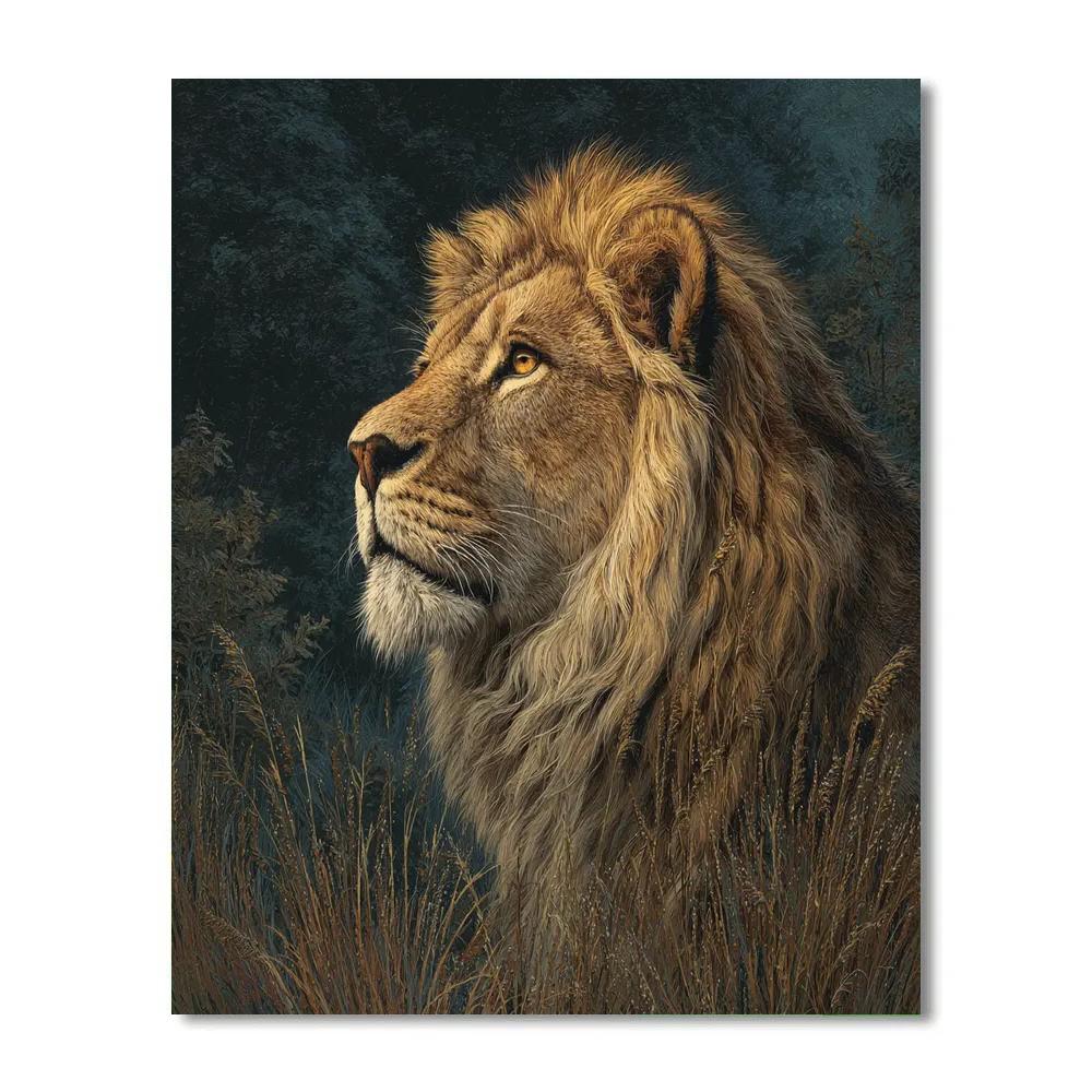 Edwin Landseer Inspired Regal Lion paint by color