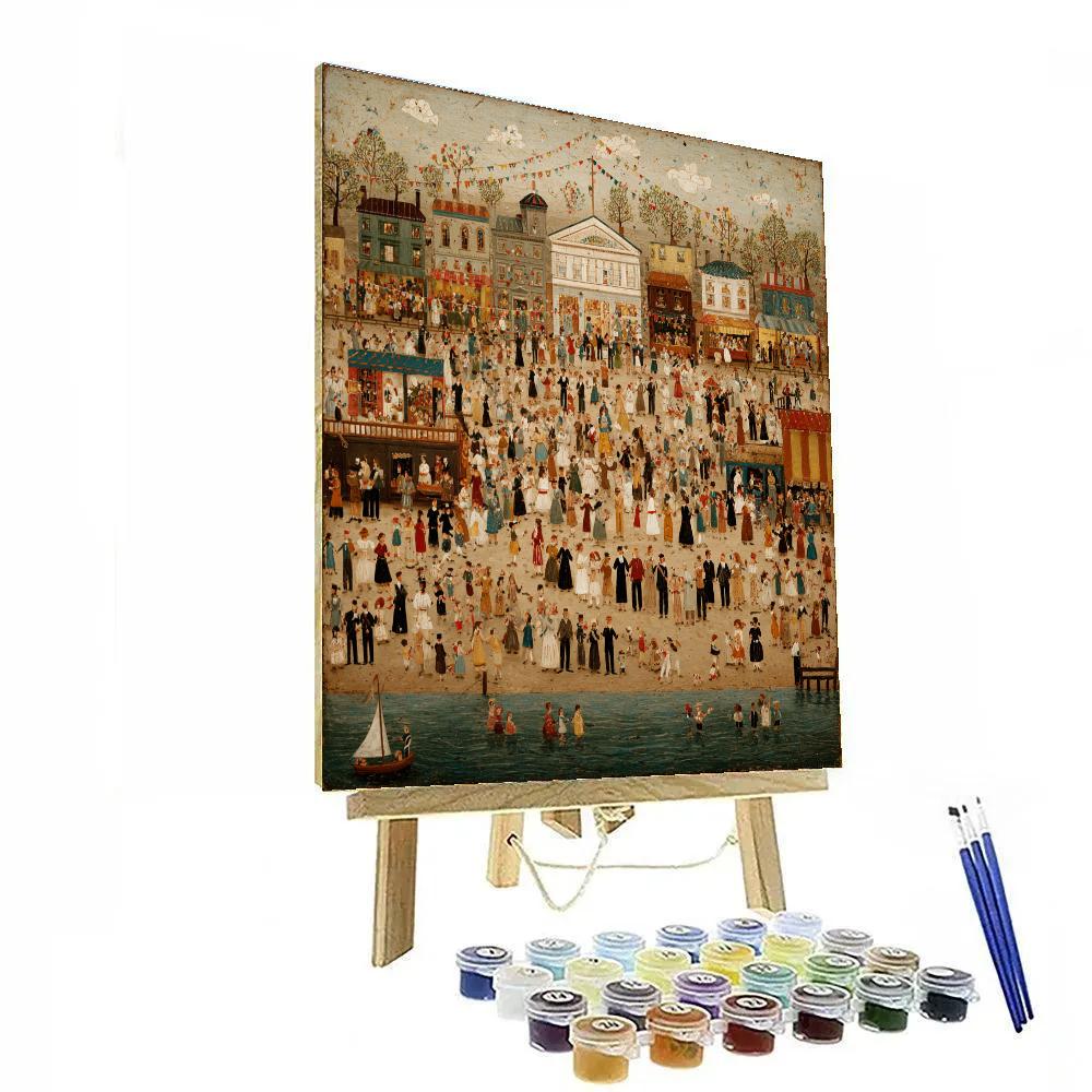 Stanley Spencer Inspired Village Festival DIY paint by numbers