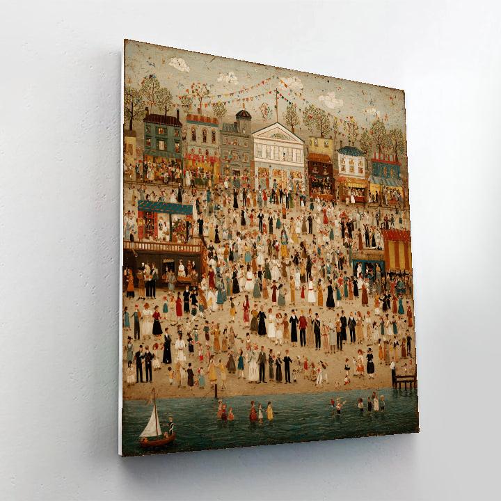 Stanley Spencer Inspired Village Festival DIY paint by numbers