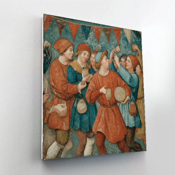 Giotto Inspired Medieval Celebration paint by color