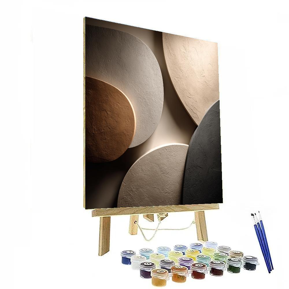 Barbara Hepworth Inspired Abstract Forms Paint by numbers art