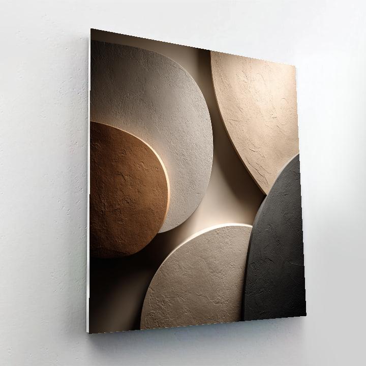 Barbara Hepworth Inspired Abstract Forms Paint by numbers art