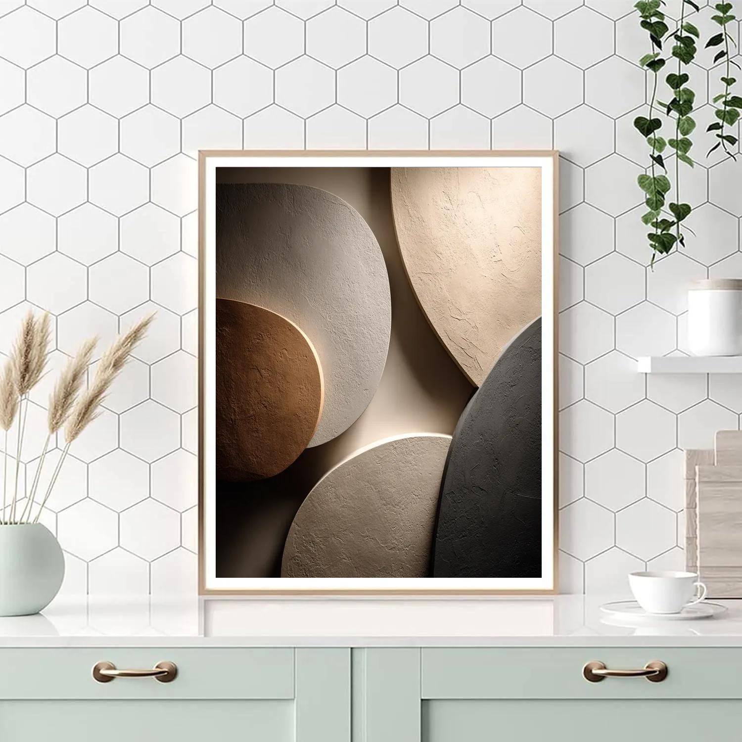 Barbara Hepworth Inspired Abstract Forms Paint by numbers art