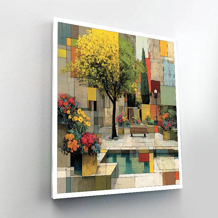 Picasso Inspired Cubist Garden painting number kit