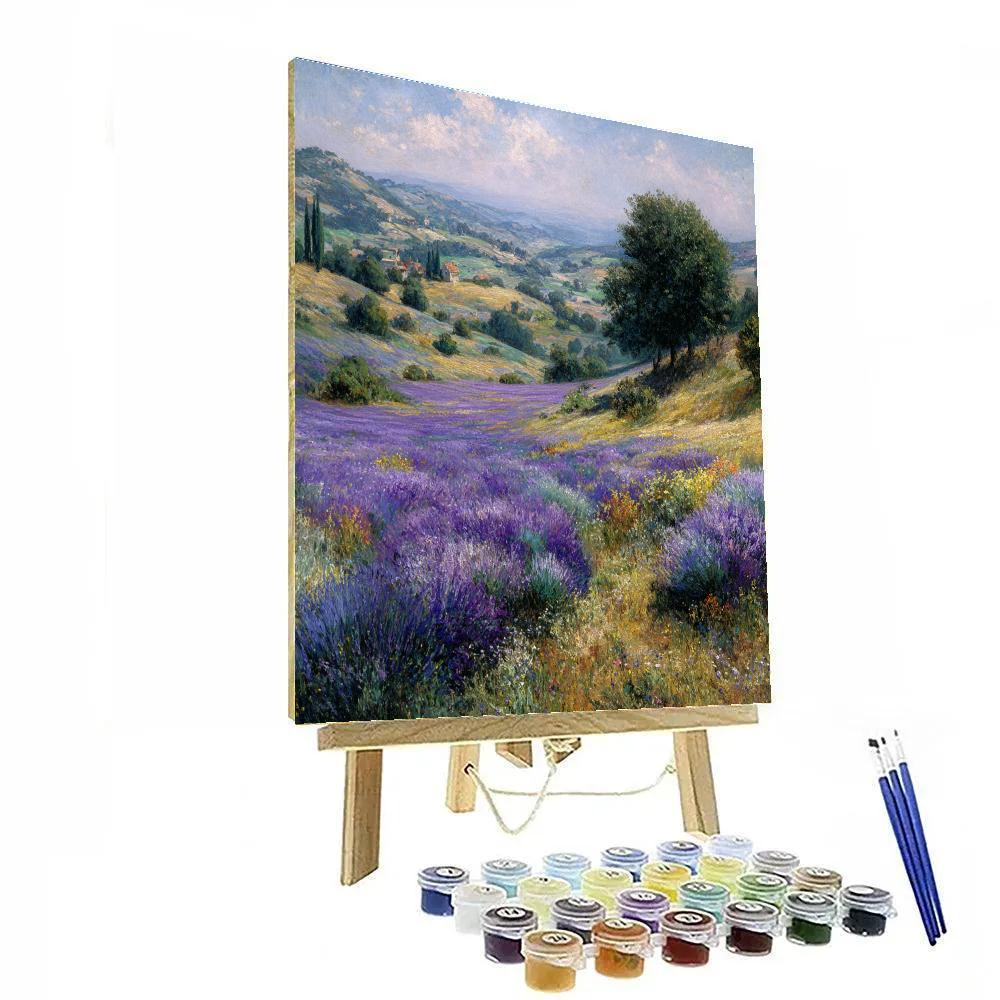 Claude Monet Inspired Lavender Field Number painting