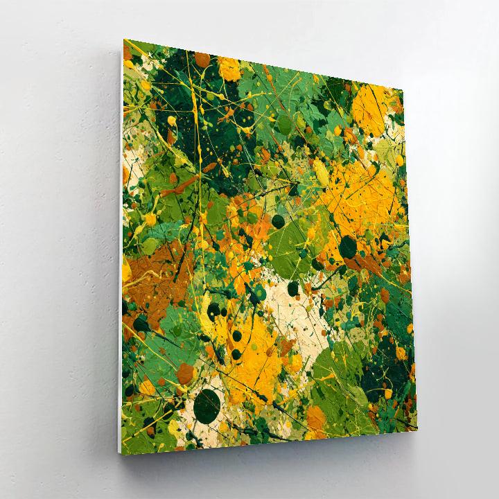 Jackson Pollock Inspired Energetic Jungle painting number kit