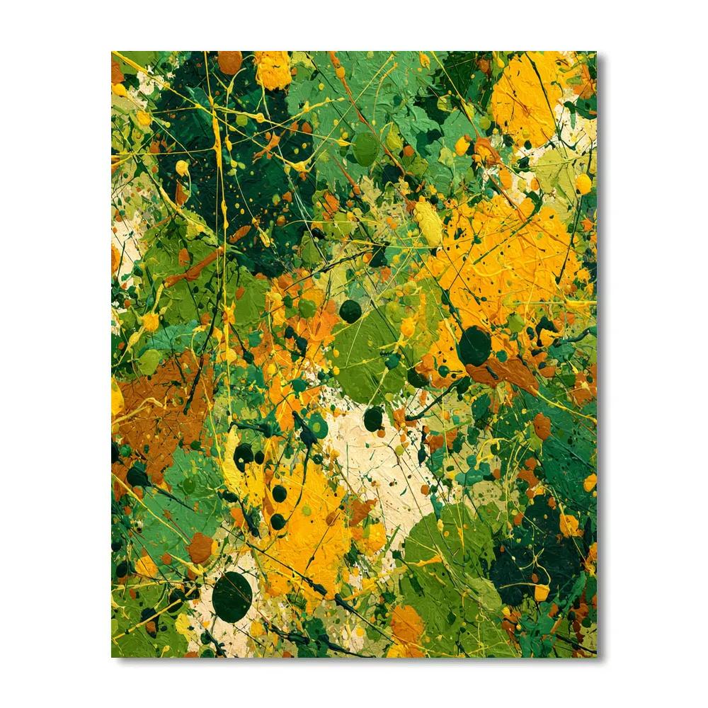 Jackson Pollock Inspired Energetic Jungle painting number kit