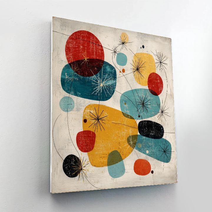 Joan Miró Inspired Cosmic Ballet Number painting