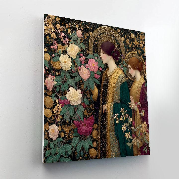 Gustav Klimt Inspired Opulent Garden painting number kit