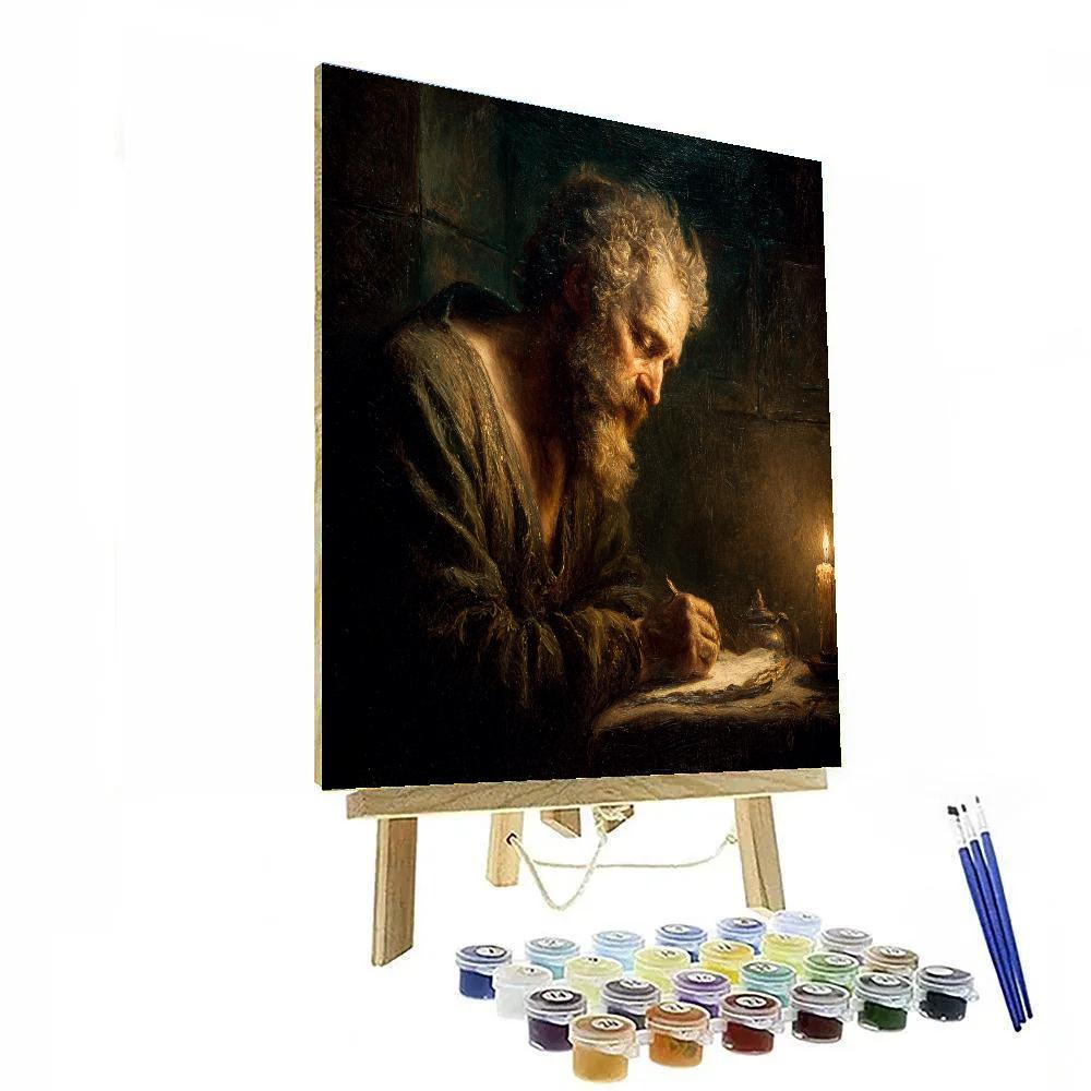 Rembrandt Inspired Candlelit Study painting number kit