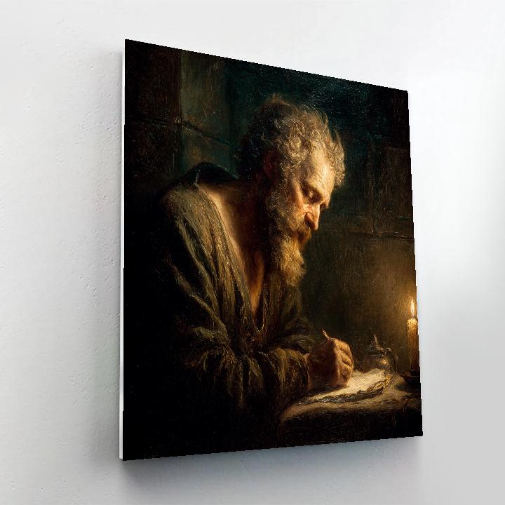 Rembrandt Inspired Candlelit Study painting number kit