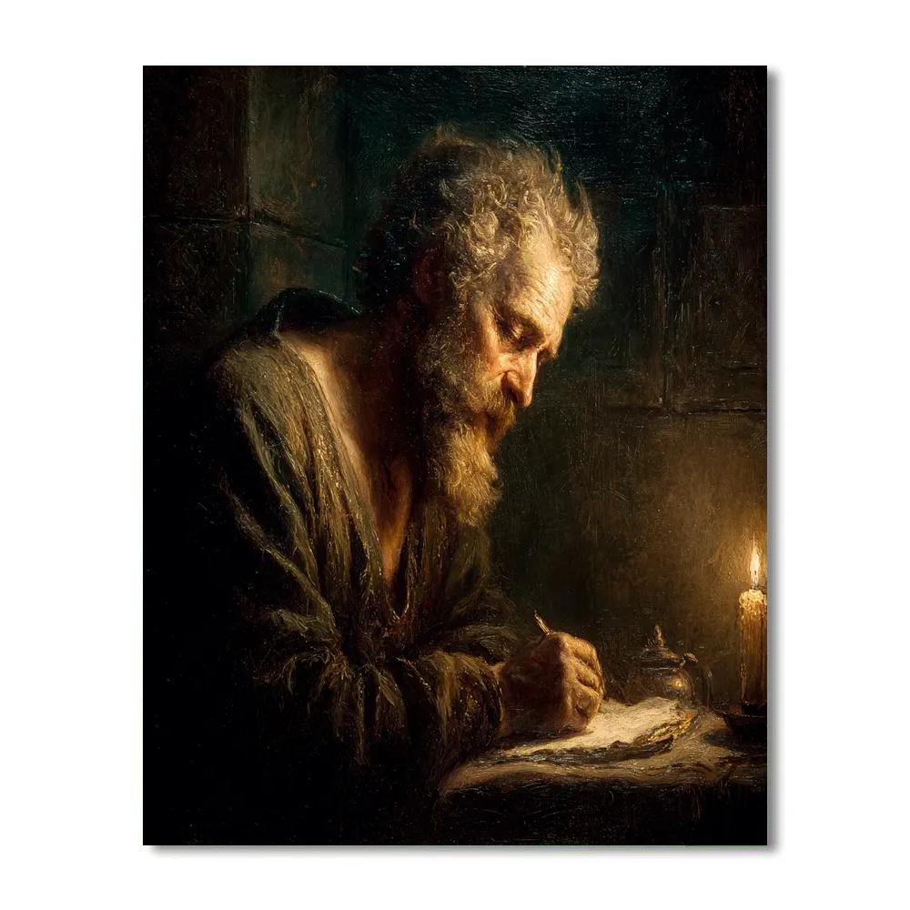 Rembrandt Inspired Candlelit Study painting number kit
