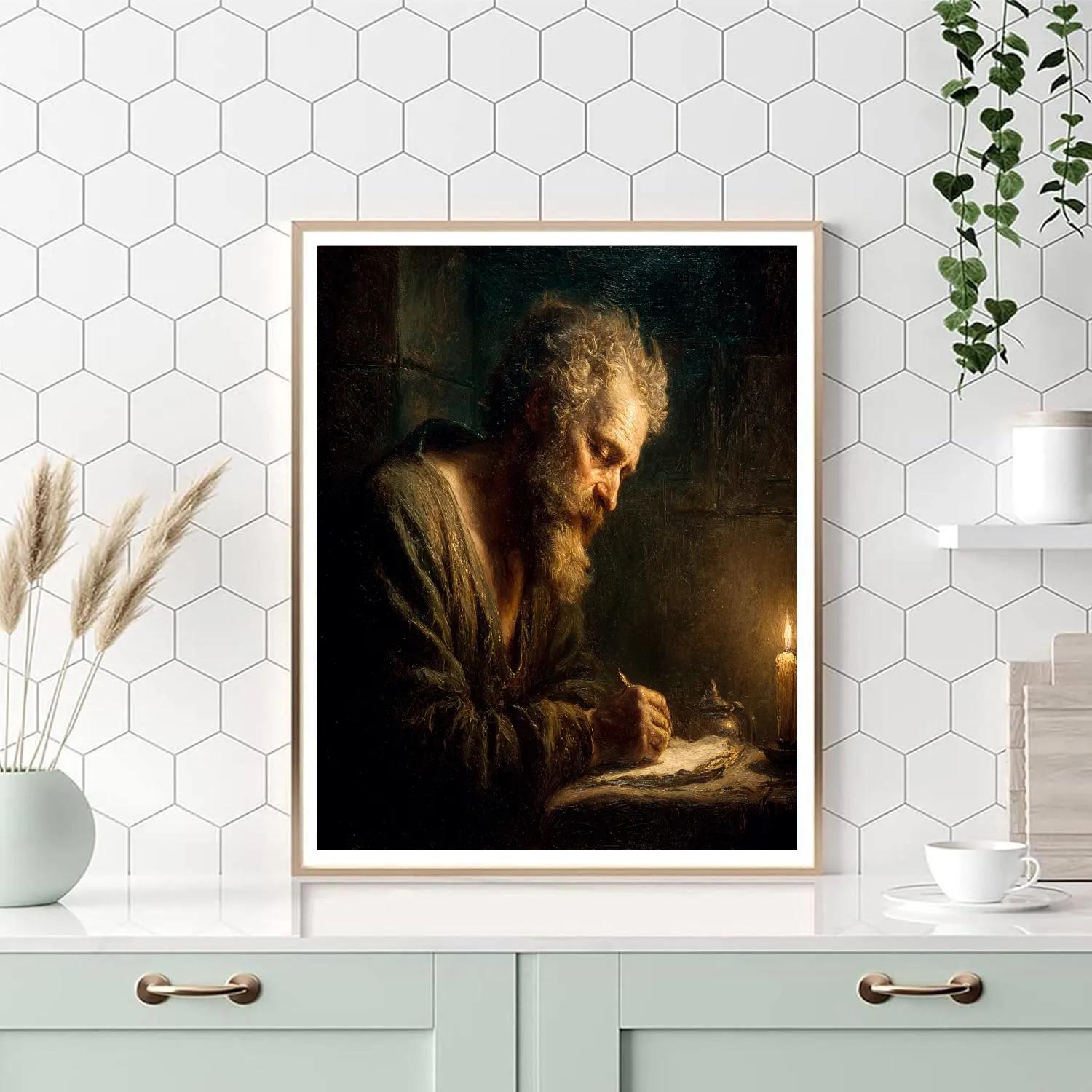 Rembrandt Inspired Candlelit Study painting number kit