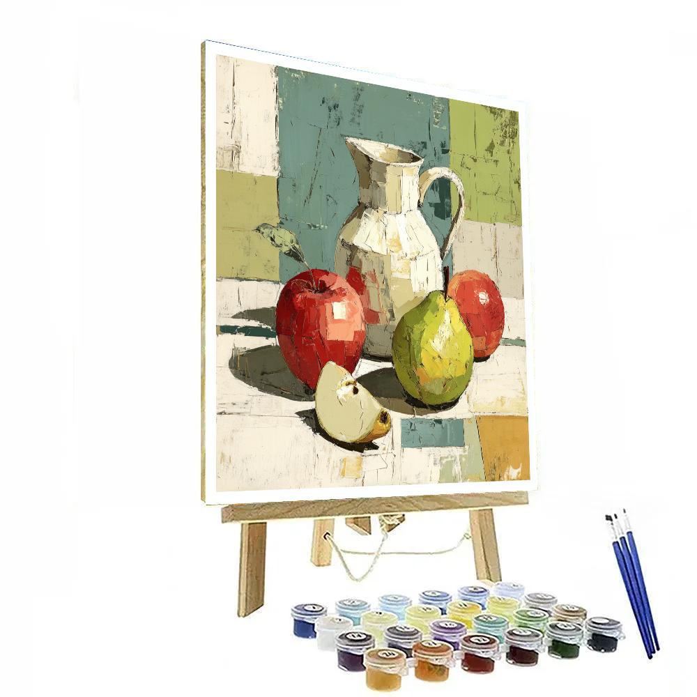 Paul Cézanne Inspired Fruit Still Life paint by number