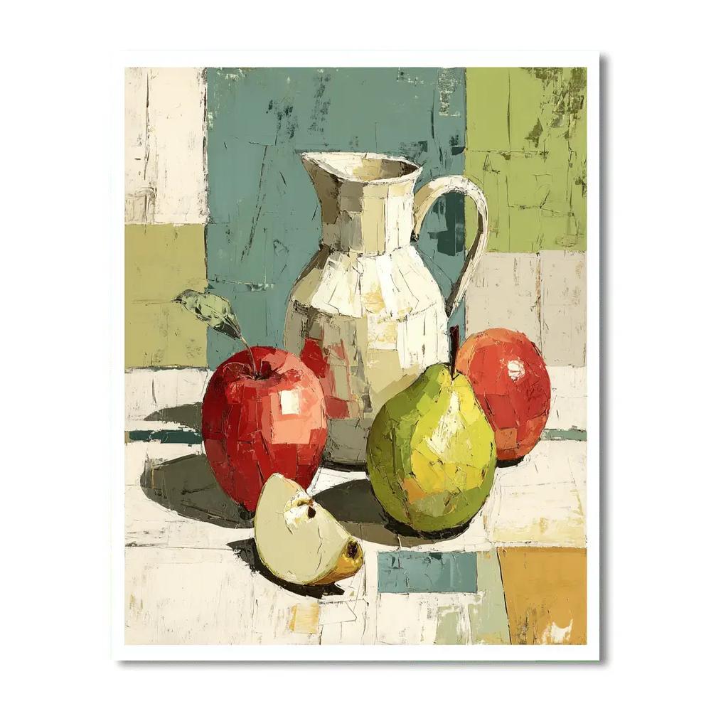 Paul Cézanne Inspired Fruit Still Life paint by number
