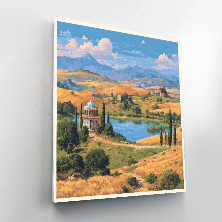 Claude Lorrain Inspired Sunlit Landscape DIY paint by numbers
