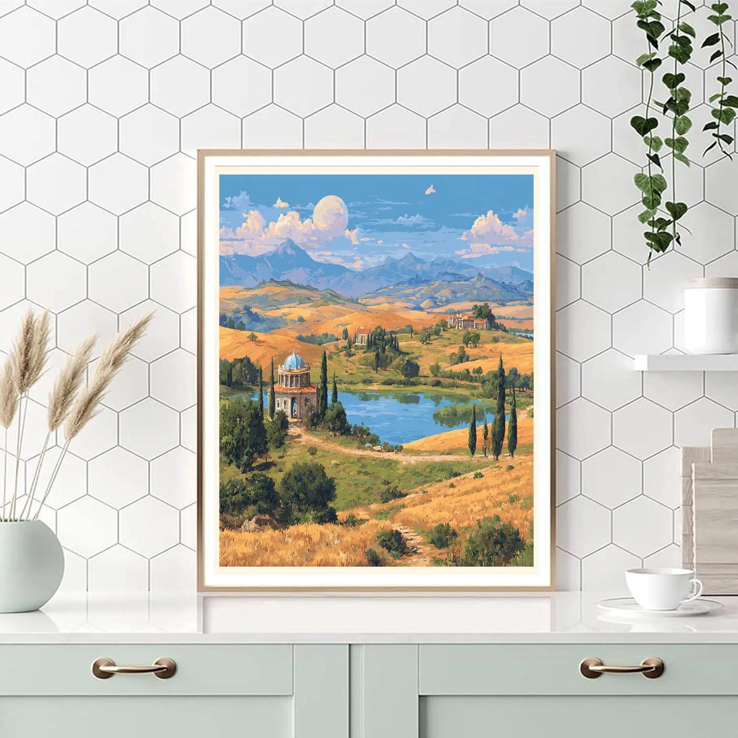 Claude Lorrain Inspired Sunlit Landscape DIY paint by numbers