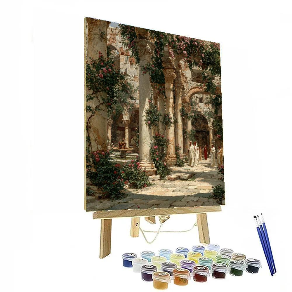 Lawrence Alma-Tadema Inspired Marble Courtyard DIY paint by numbers