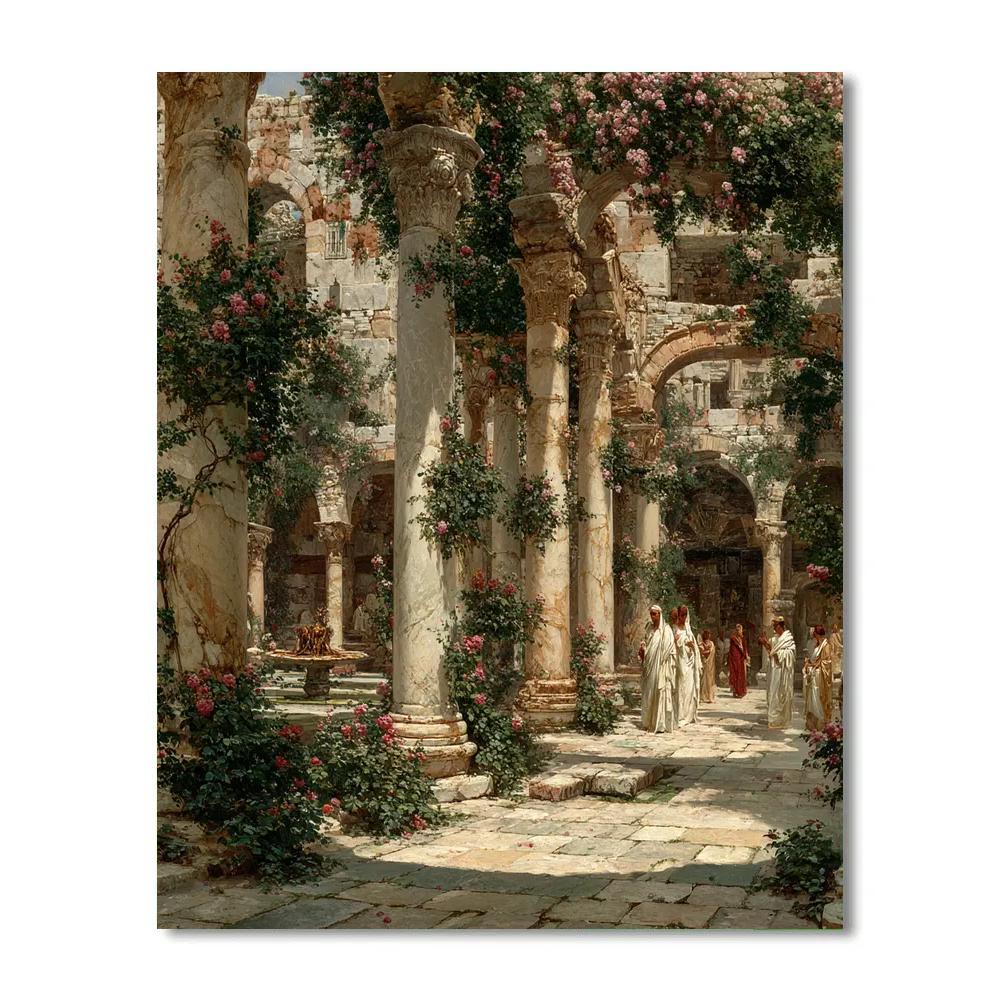Lawrence Alma-Tadema Inspired Marble Courtyard DIY paint by numbers