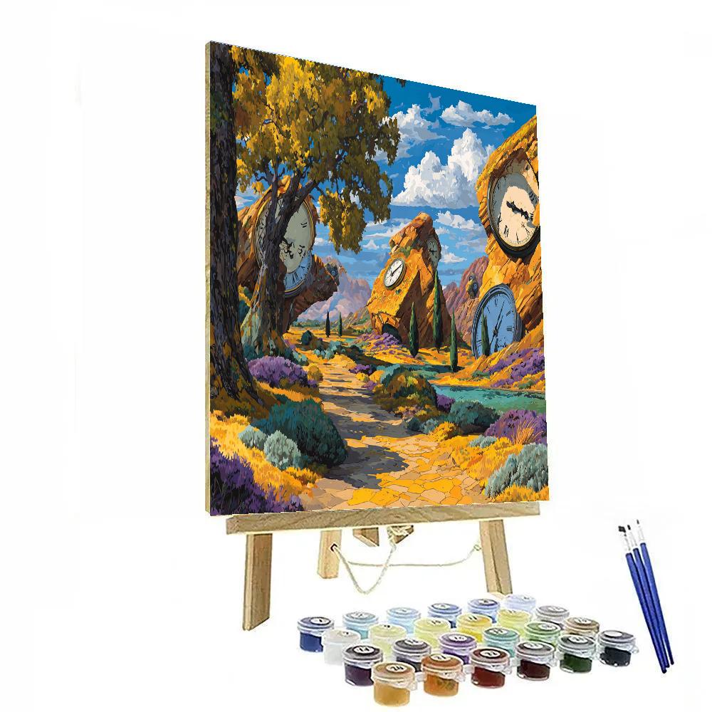 Salvador Dali Inspired Dreamscape Landscape paint by color