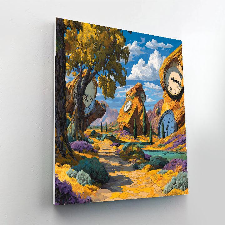 Salvador Dali Inspired Dreamscape Landscape paint by color