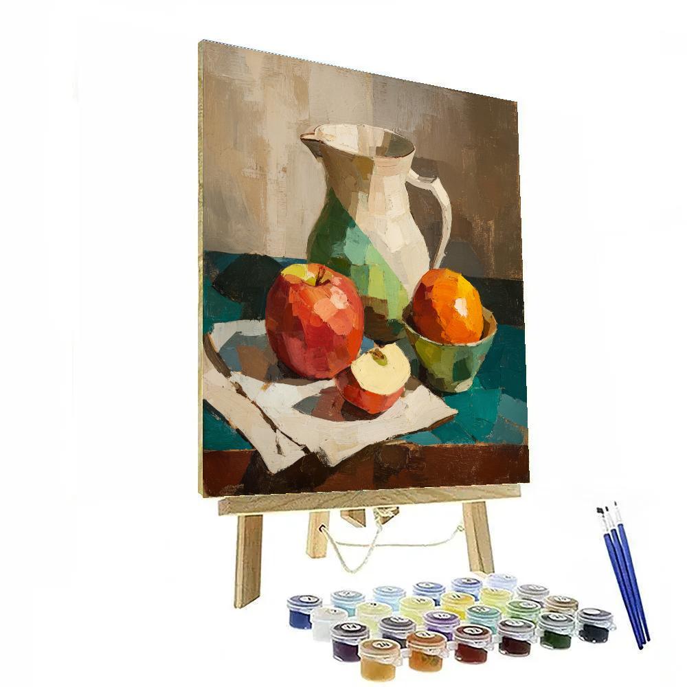 Paul Cézanne Inspired Still Life Apples paint by numbers