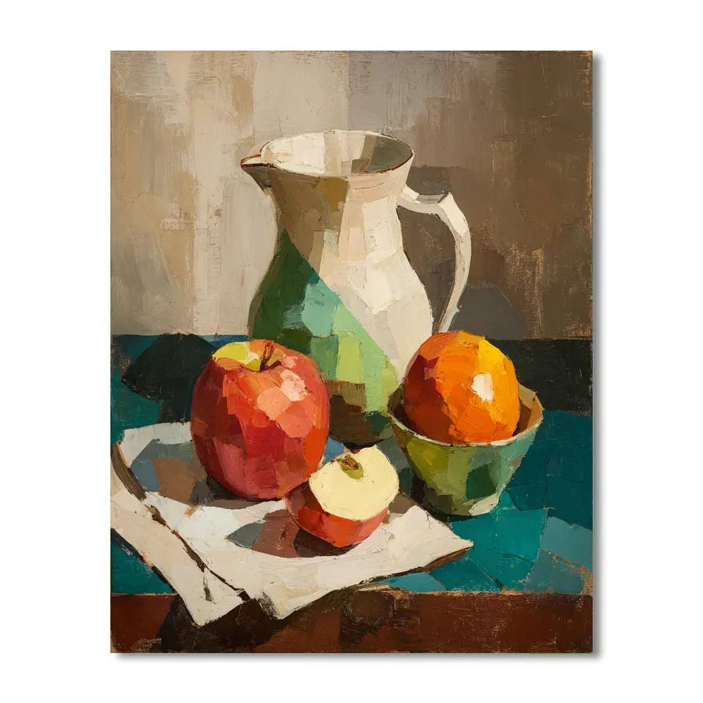 Paul Cézanne Inspired Still Life Apples paint by numbers
