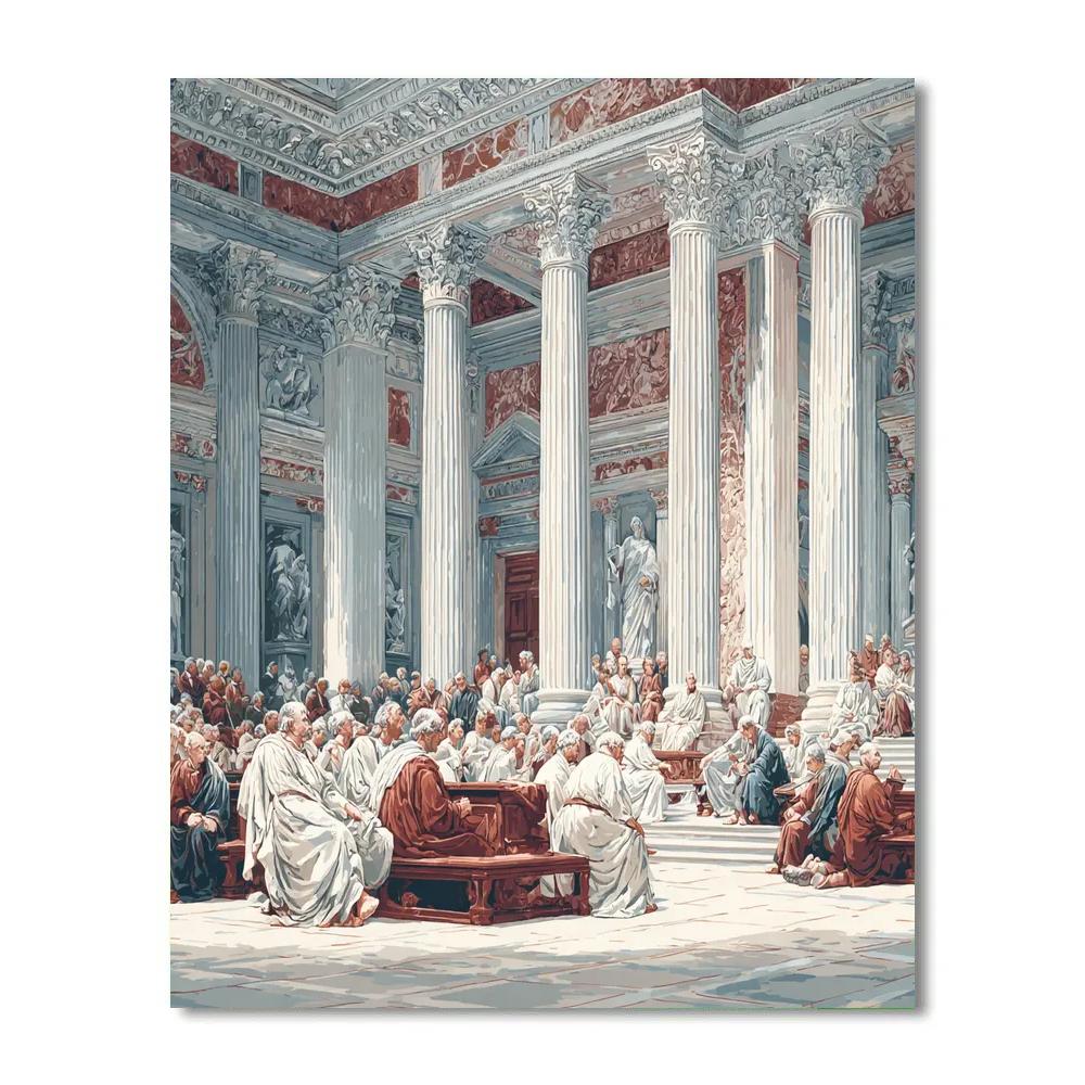 Jacques-Louis David Inspired Classical Assembly painting number kit