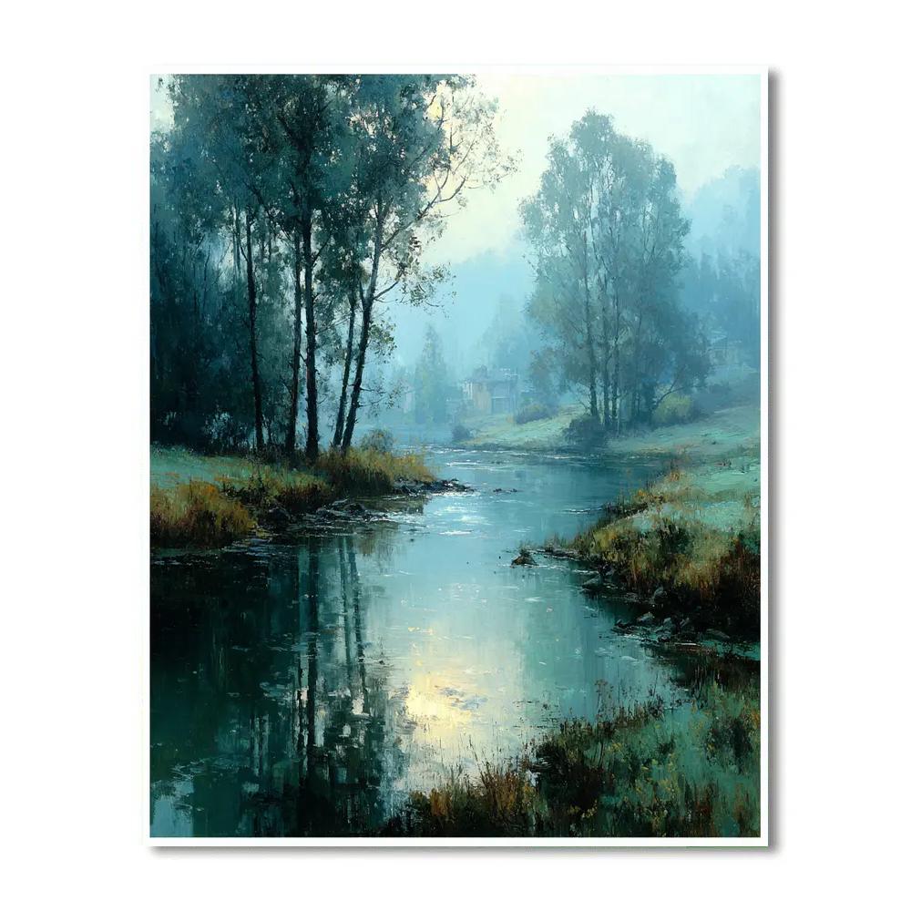 Claude Monet Inspired Morning Mist paint by number
