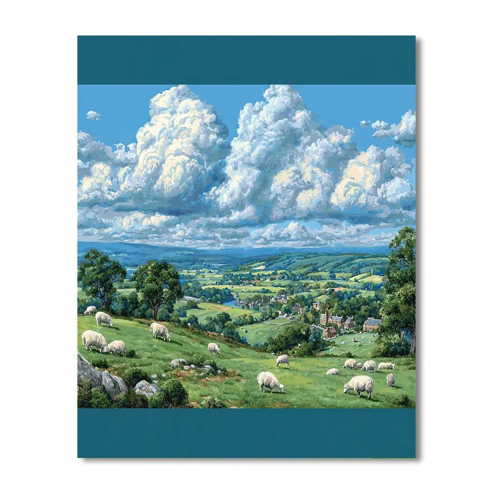 John Constable Inspired English Countryside Number painting
