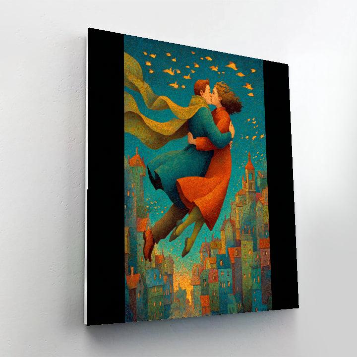 Marc Chagall Inspired Lovers In Dreamscape Paint by numbers kits