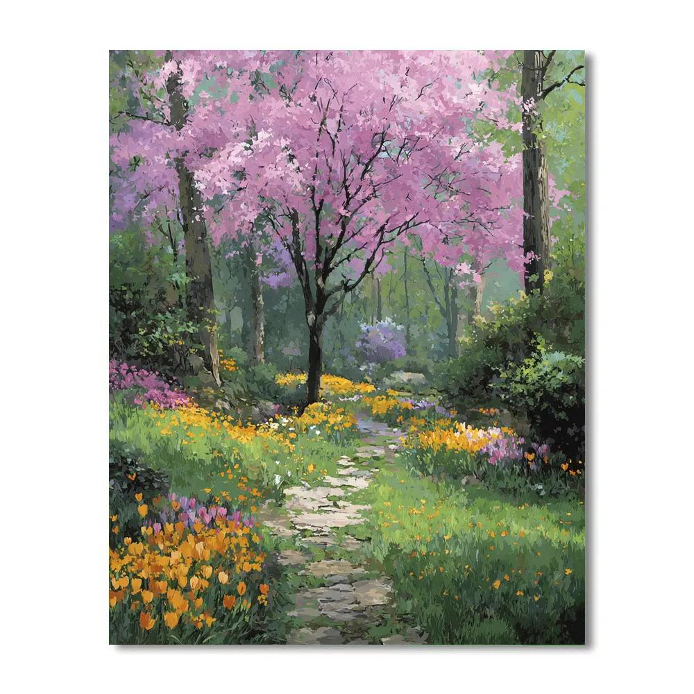 Monet Inspired Blossoming Garden DIY paint by numbers