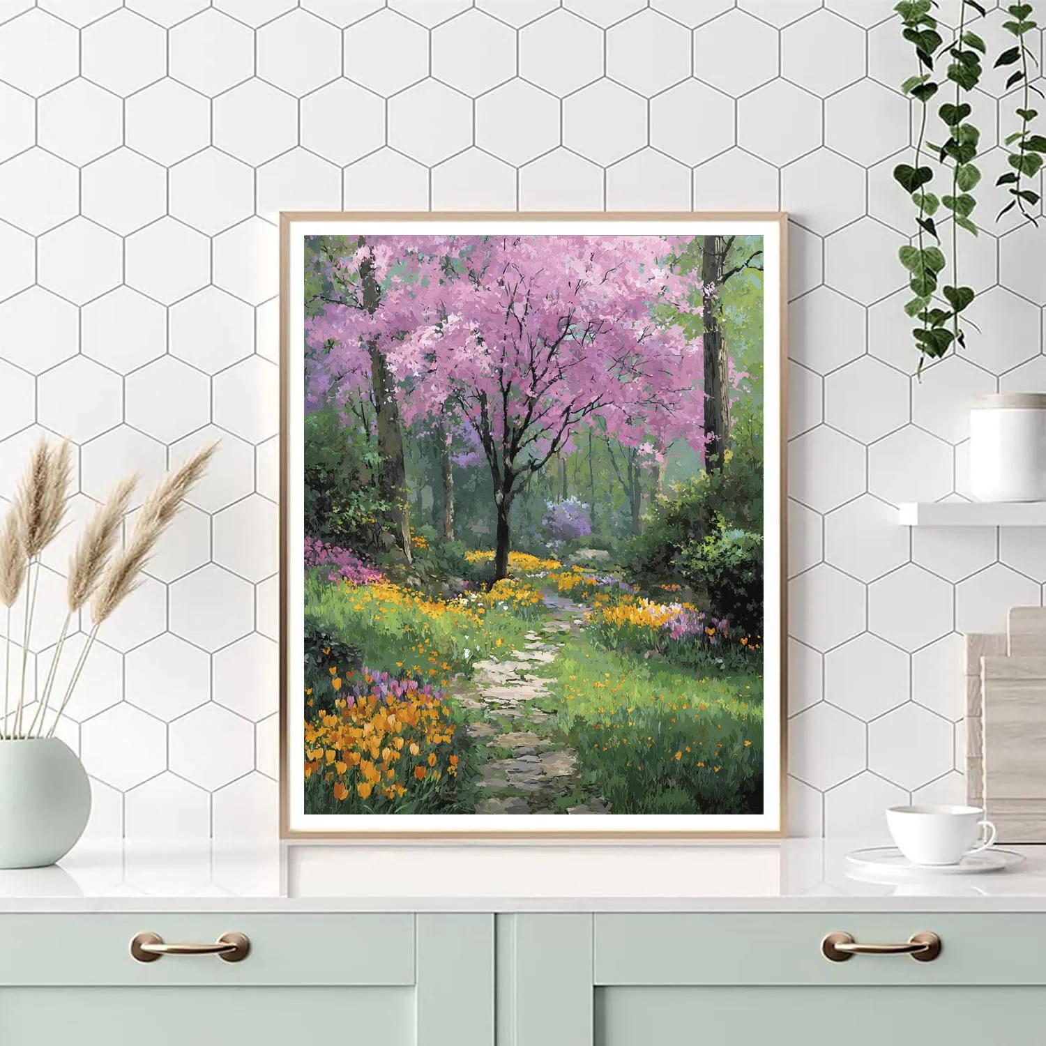Monet Inspired Blossoming Garden DIY paint by numbers