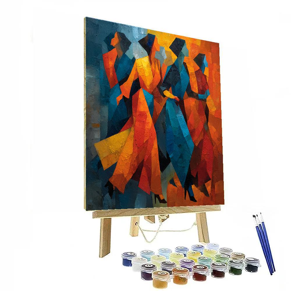 Picasso Inspired Colorful Celebration Painting by numbers kit