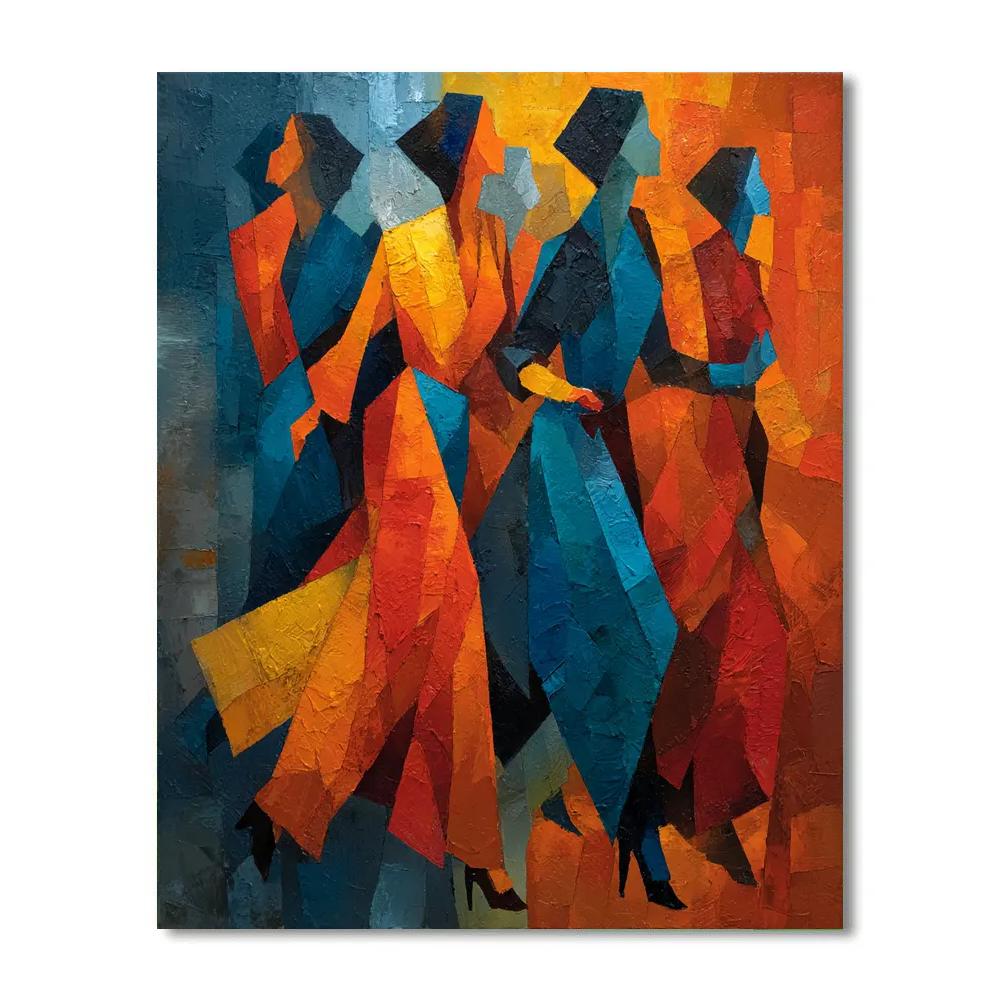 Picasso Inspired Colorful Celebration Painting by numbers kit