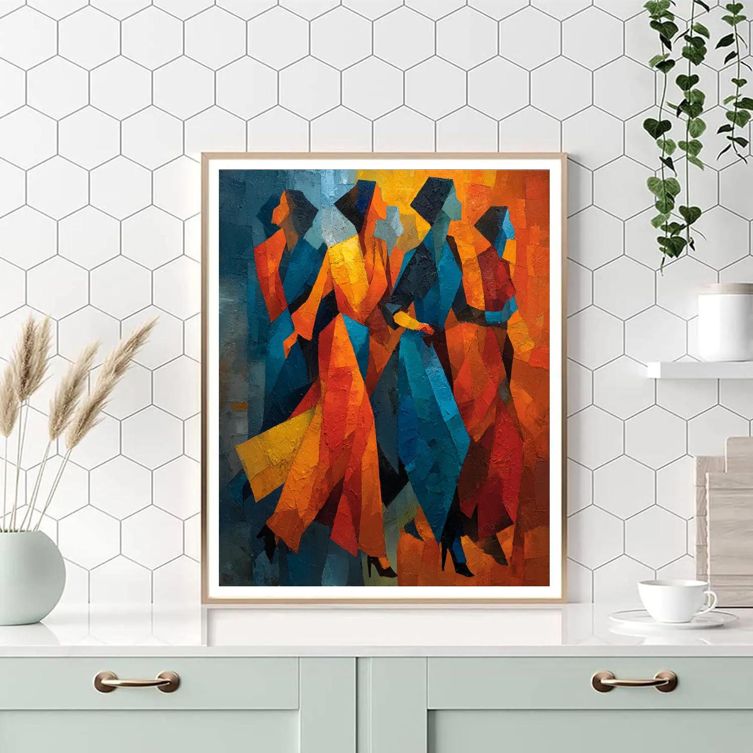 Picasso Inspired Colorful Celebration Painting by numbers kit