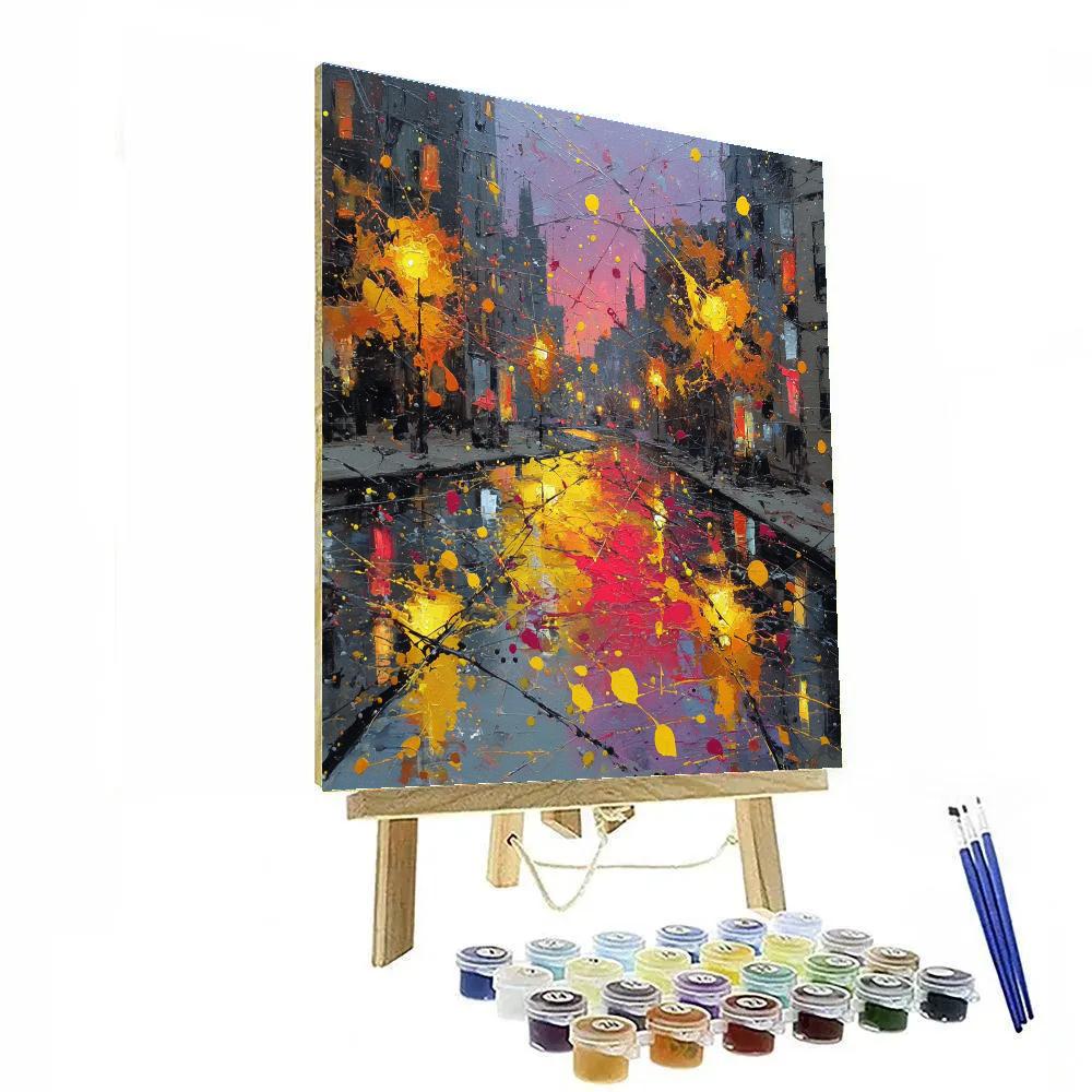 Pollock Inspired Urban Movement Number painting