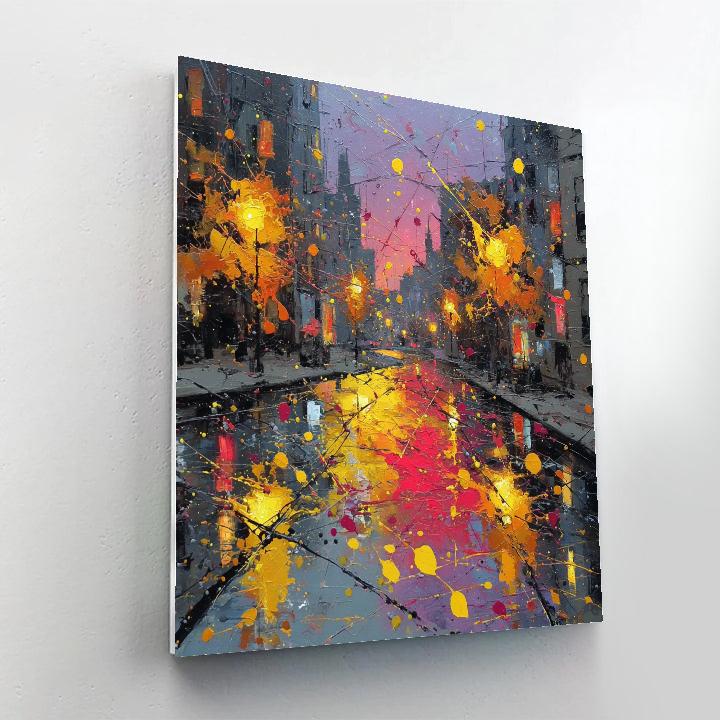 Pollock Inspired Urban Movement Number painting