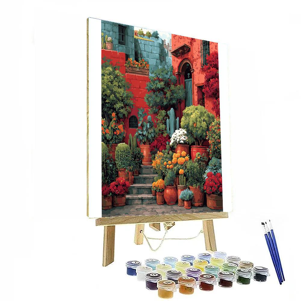 Kahlo Inspired Garden Of Reflection paint by number