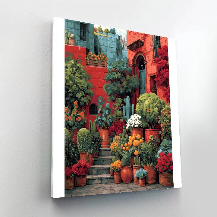 Kahlo Inspired Garden Of Reflection paint by number