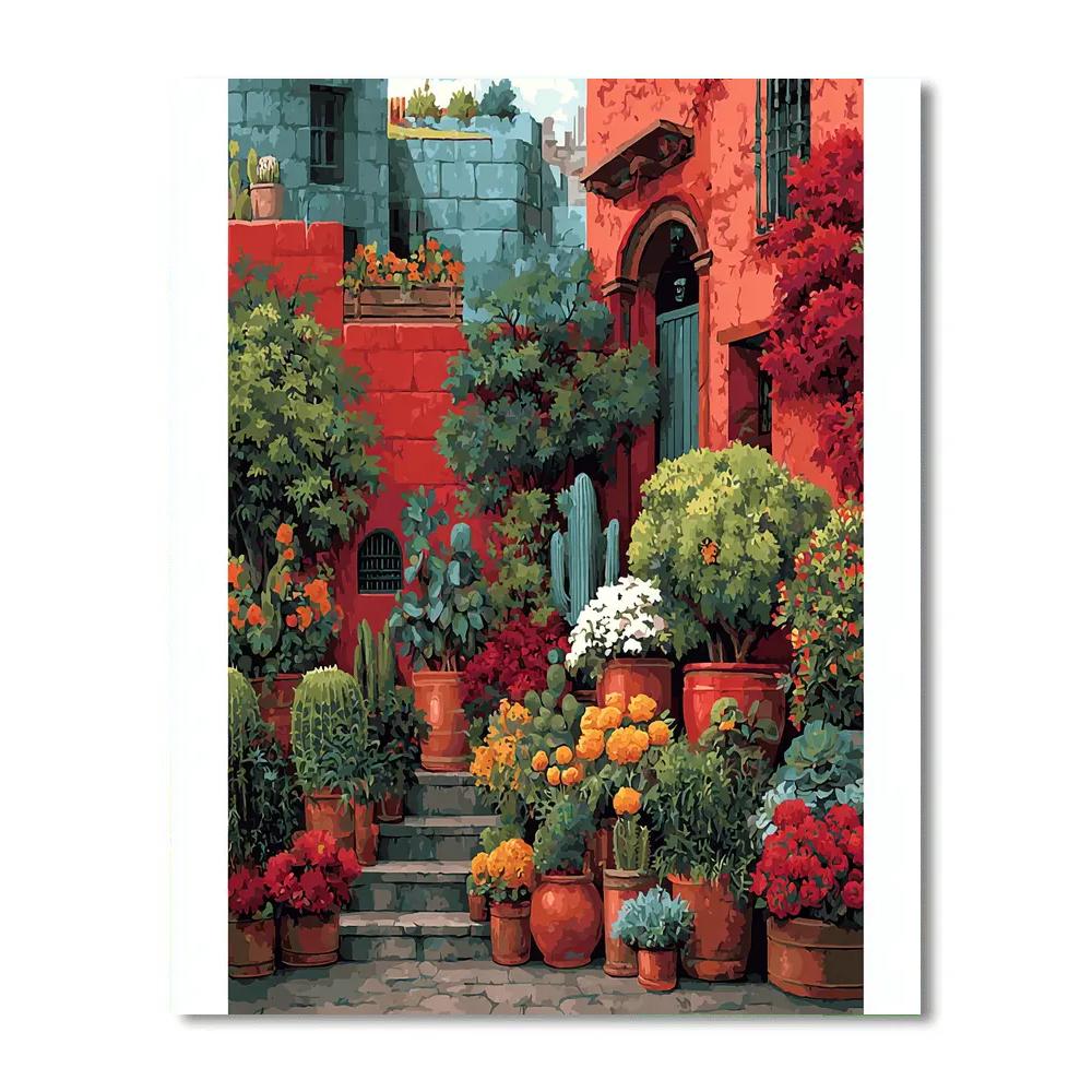 Kahlo Inspired Garden Of Reflection paint by number