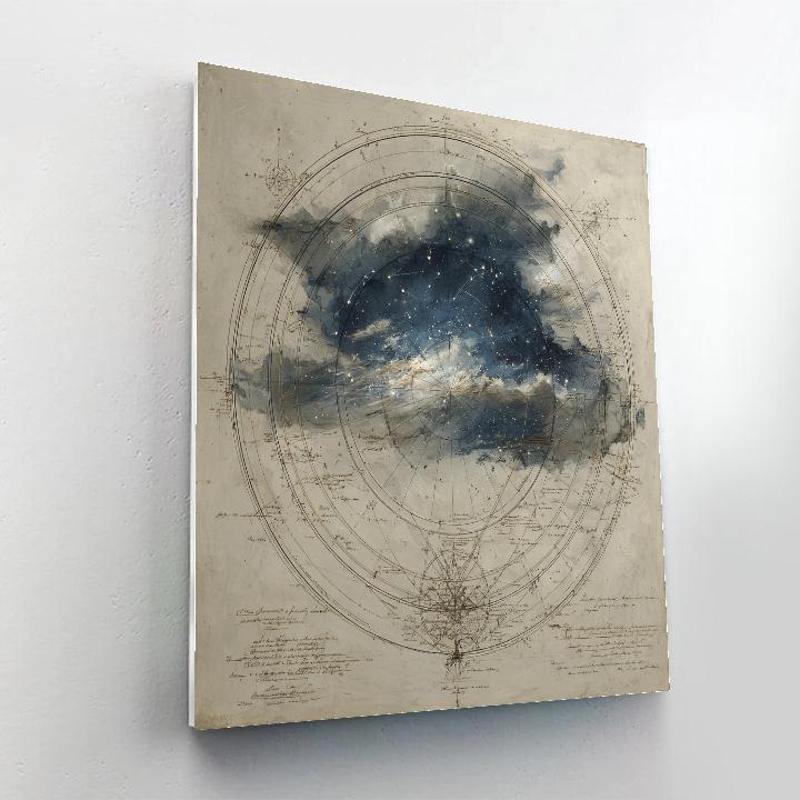 Leonardo Da Vinci Inspired Harmonic Constellations paint by color