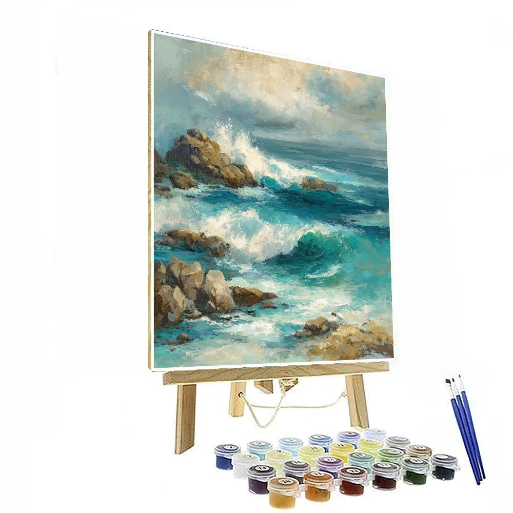 Leonardo Da Vinci Inspired Oceanic Nebula Paint by numbers art