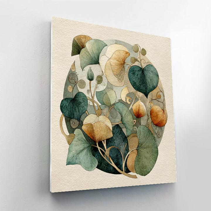 Leonardo Da Vinci Inspired Botanical Spiral Painting by numbers kit