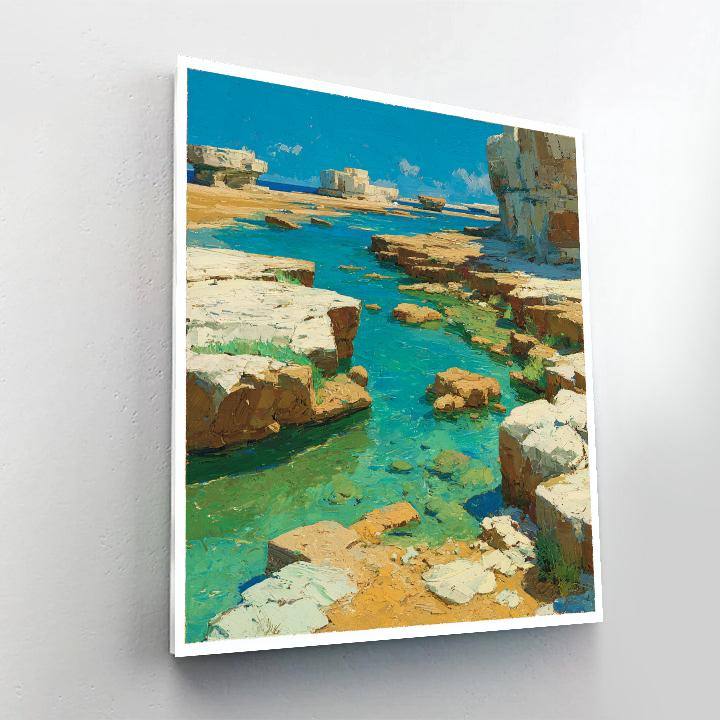 Leonardo Da Vinci Inspired Limestone Archipelago paint by numbers