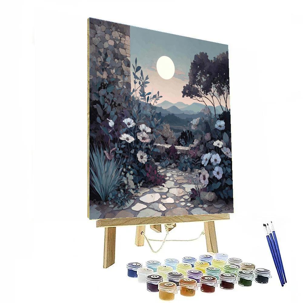 Leonardo Da Vinci Inspired Lunar Garden painting number kit