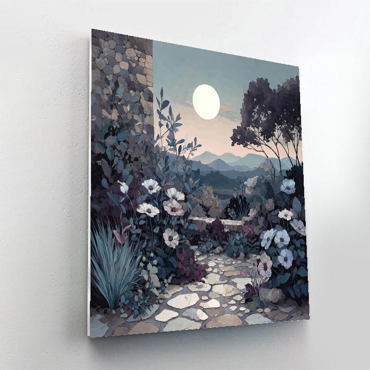 Leonardo Da Vinci Inspired Lunar Garden painting number kit